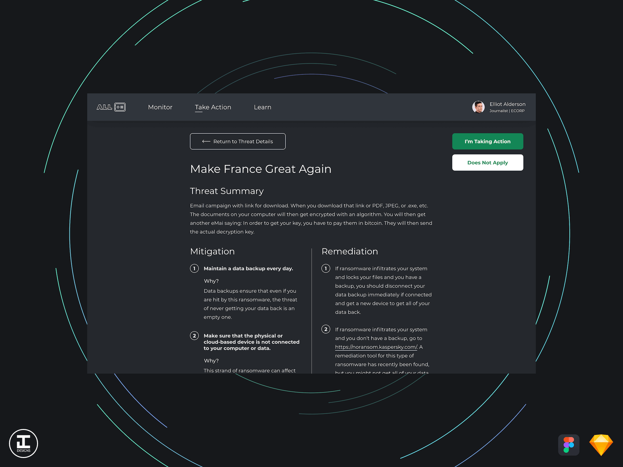 Sample Take Action Page
